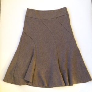 H&M Fit Flare Skirt Tan